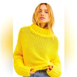 Free people my only sunshine sweater in yellow